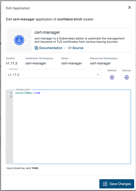 Applications Tab